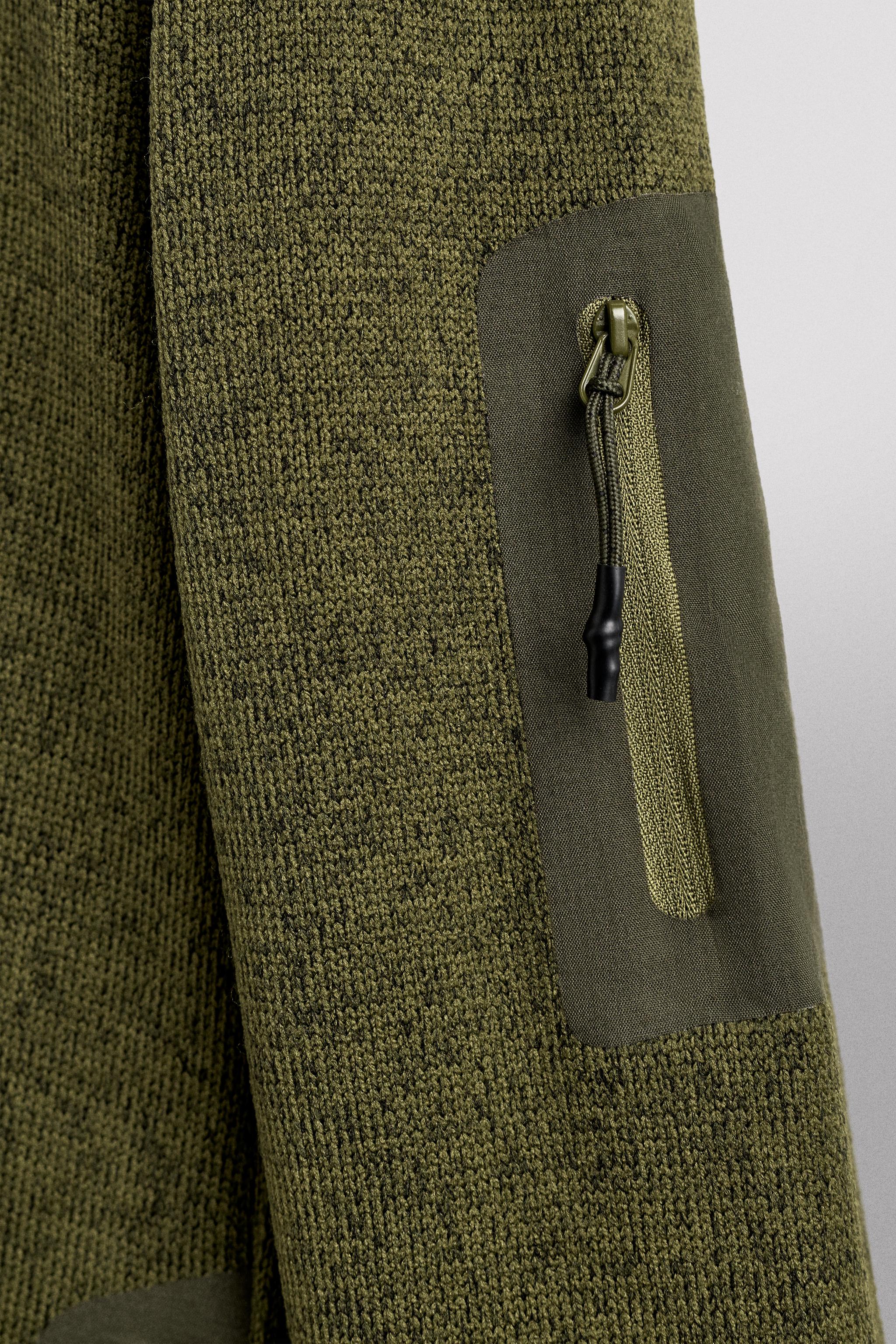 COMBINATION FLEECE CARDIGAN